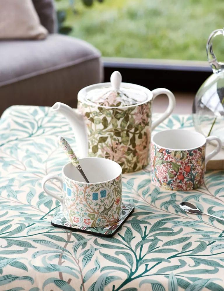 Morris & Co 32oz Teapot and 10oz Mug Set (Set of 2) - Honeysuckle | Porcelain - Dishwasher & Microwave Safe | Novelty Tea Set for Elegant Brunch, Parties, Breakfast - Boxed Gift Set - Image 6