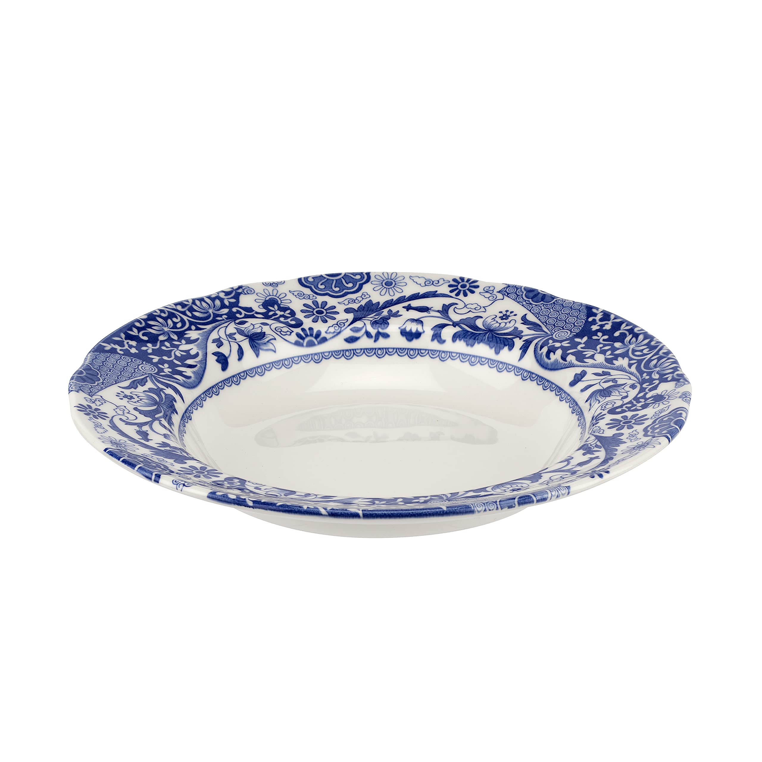 Spode BRO0210 Brocato Set of 4 23cm Rimmed Soup Plates, Blue & White - Image 6