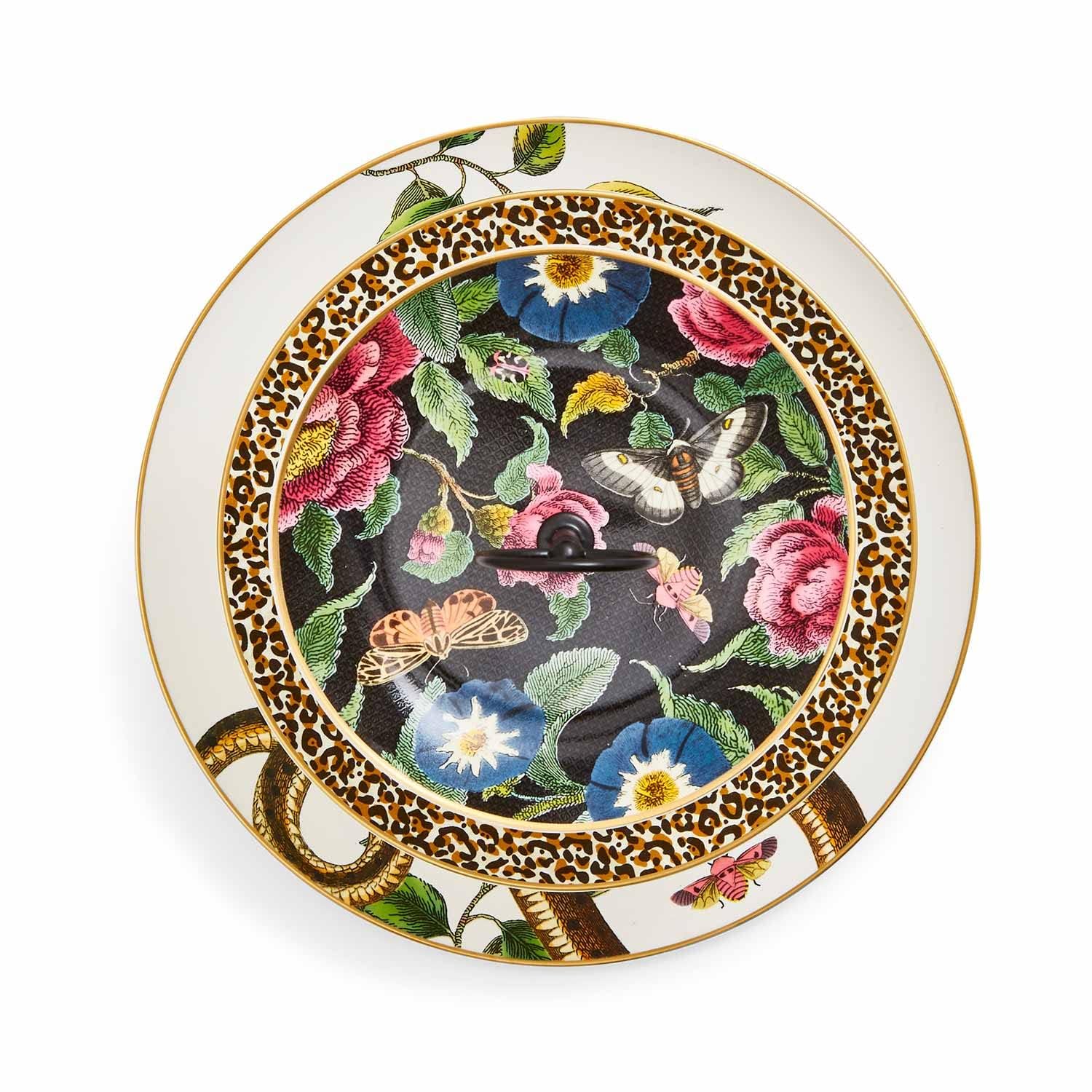 Spode Creatures of Curiosity Collection 3-Tier Cake Stand, Made of Fine China, Dessert Stand, Tiered Serving Trays with 3 Motifs, Party Serving Trays for Fruit & Pastry - Image 4