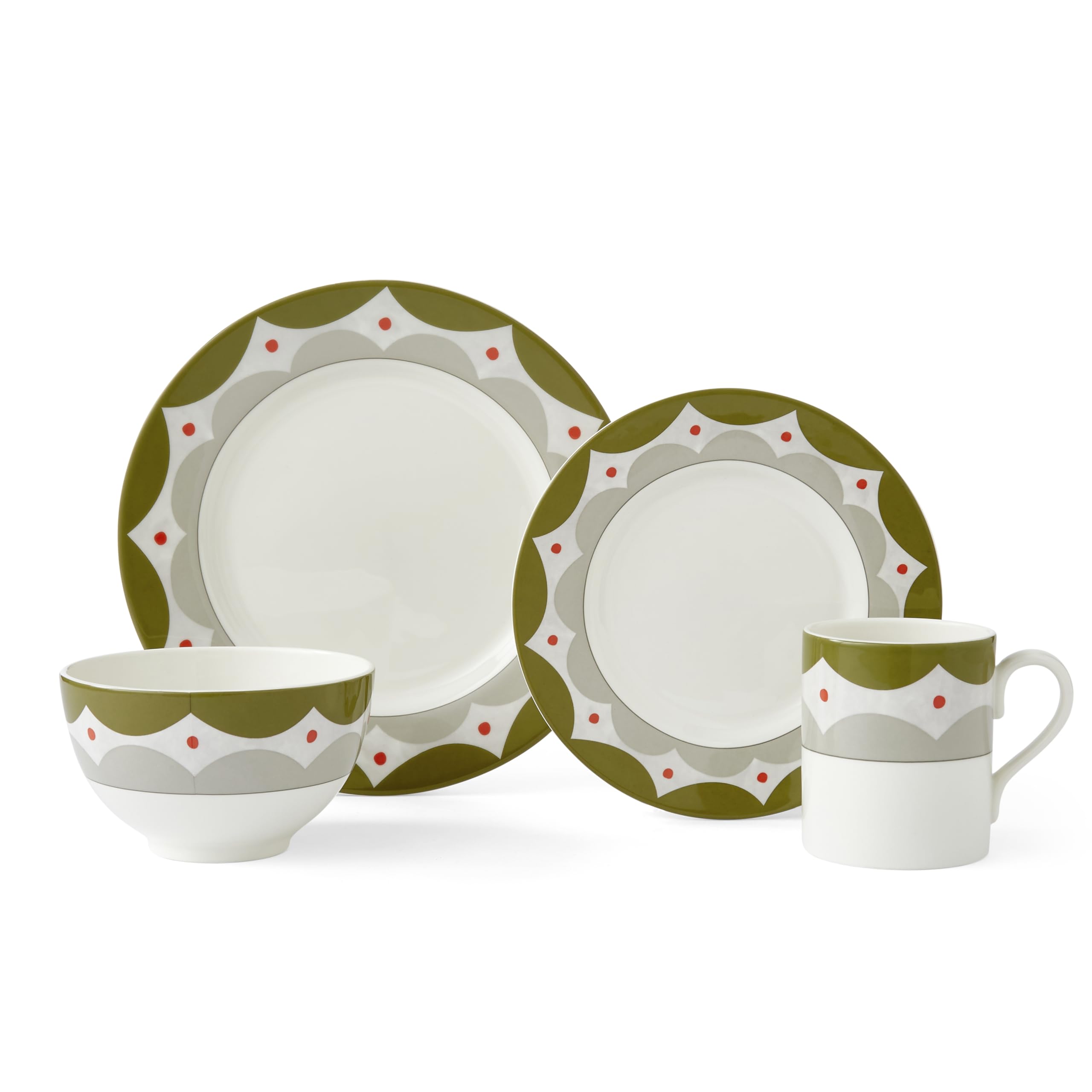 Spode Kit Kemp 8.75" Geo Salad Plate | Geometric Abstract Design | Porcelain | Dishwasher and Microwave Safe | Ideal for Appetizers, Dessert, Snacks | Versatile Serving | Home & Gathering Use - Image 4