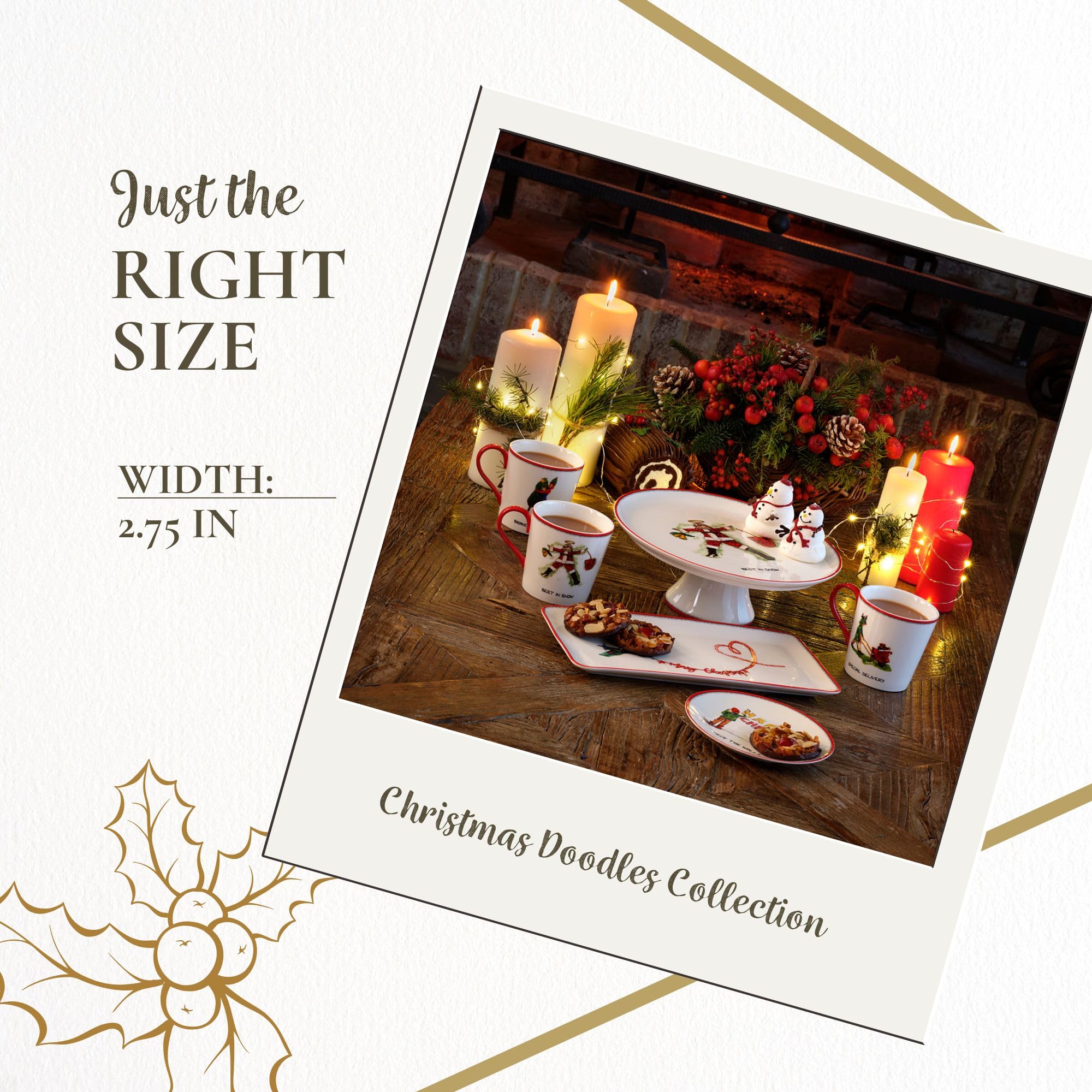 Spode Kit Kemp Christmas Ornament - Doodles Cruising Bauble- Porcelain Handcrafted Festive Charm, Unique Holiday Ornaments with Whimsical Design, Keepsake Holiday Decoration for Gifting - Image 7